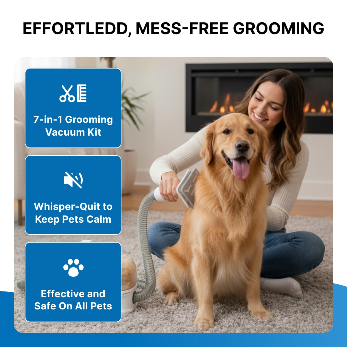 PureFur Pro - Professional Pet Grooming Vacuum Kit